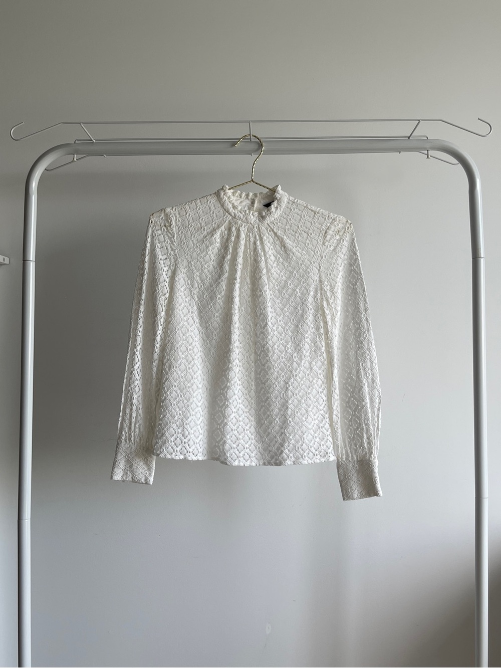 Massimo Dutti White Lace Blouse